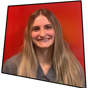 Brandy, lead dental assistant smiling