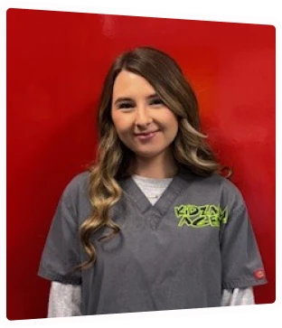 Hannah, dental assistant smiling