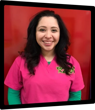 Becca, dental assistant smiling