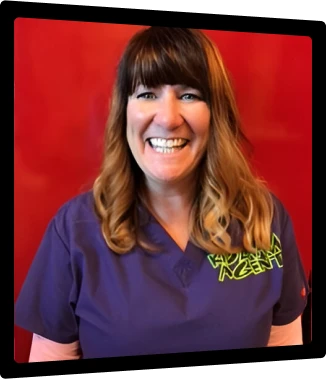 Kathy, prescott valley office manger smiling